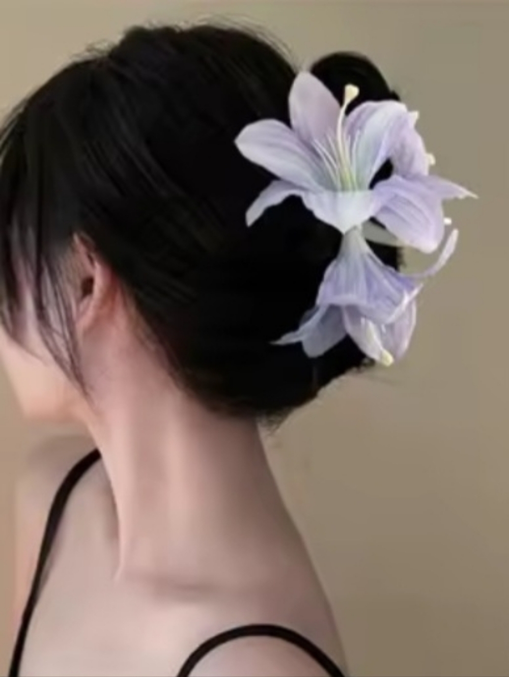 Brand New Purple Lily Flower Hair Clip Claw
